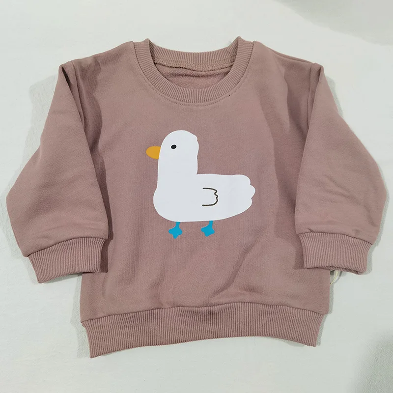 MILANCEL Spring Baby Clothes Sets Infant Boy Duck Print Sweatshirt Pants Korean Style Baby Indoor Clothes