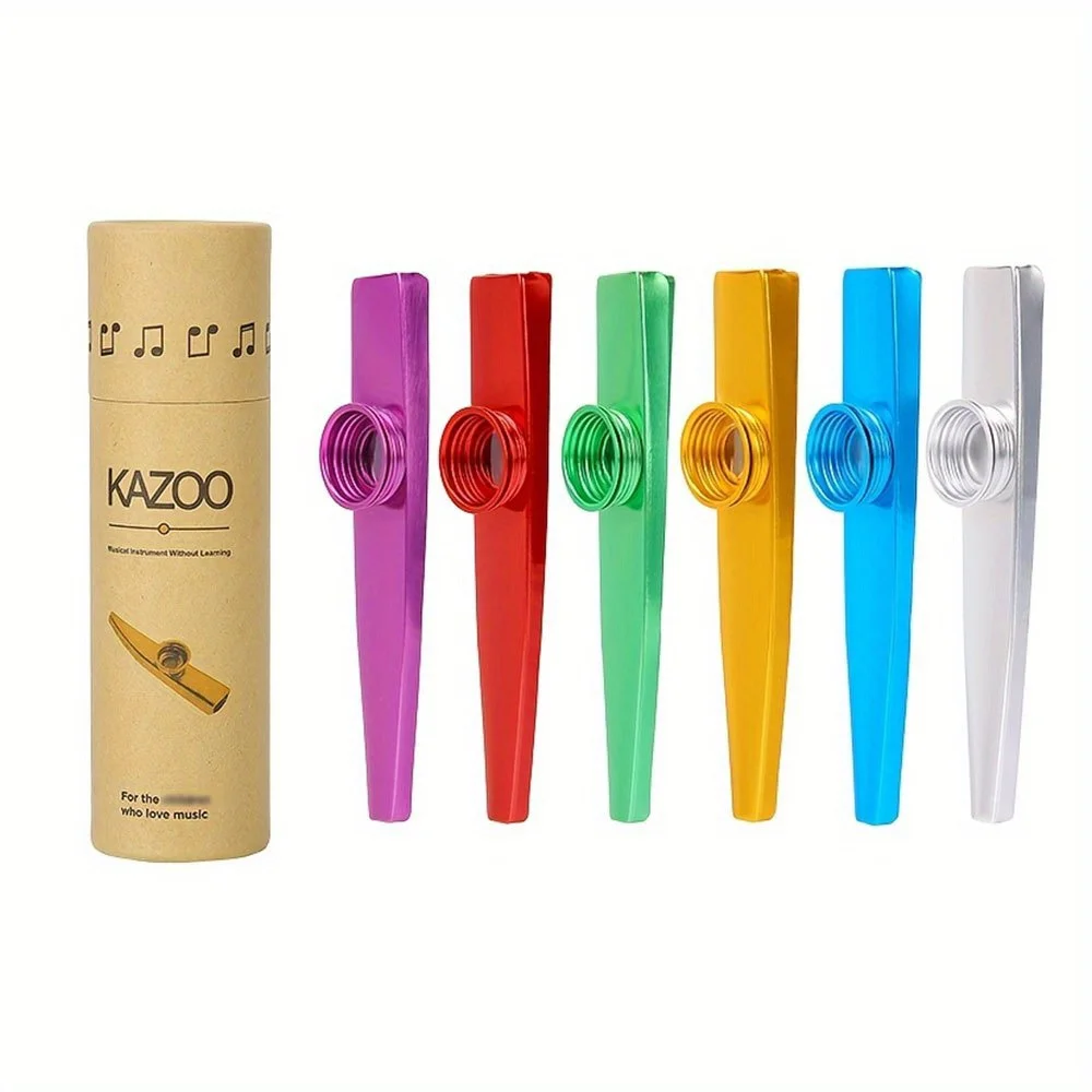 Exquisito Kazoo de aleación de aluminio con caja de almacenamiento, adecuado para instrumentos musicales principiantes