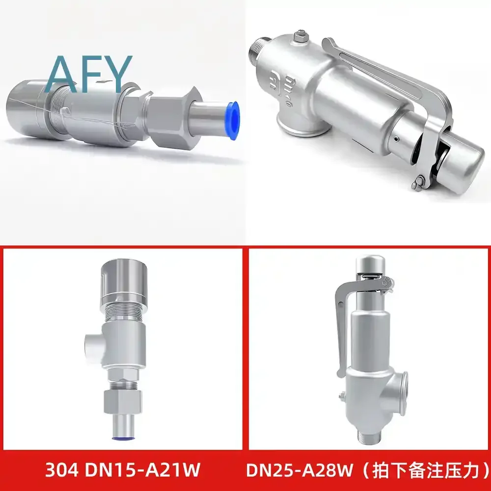 Stainless Steel Spring Micro-Opening Safety Valve A21W for Pressure Vessels for Industrial Piping Systems for Compressed Air