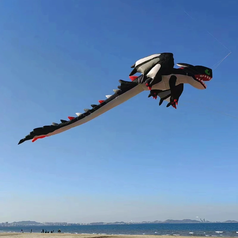 Free Shipping giant soft kites 13m black dragon kites flying professional wind kites factory inflatable kites Chinese kite Snake