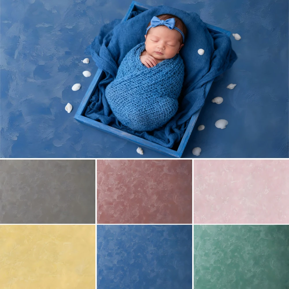 Abstract Texture Baby Portrait Photography Background Vintage Blue Gray Polyester Birthday Wedding Backdrop Photo Studio Prop