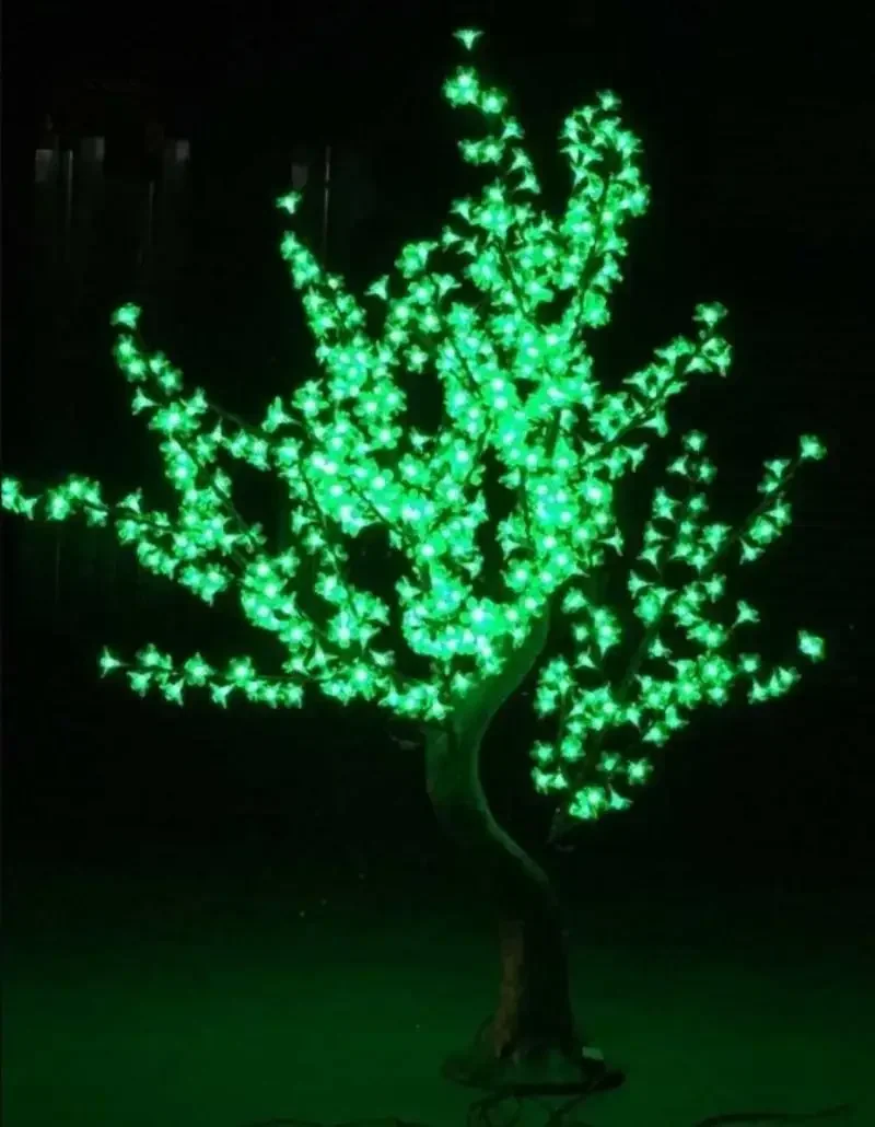 1.5m 1.8m 2m 2.5m Shiny LED Cherry Blossom Christmas Tree with high simulation natural trunk Waterproof Garden Landscape Lamp