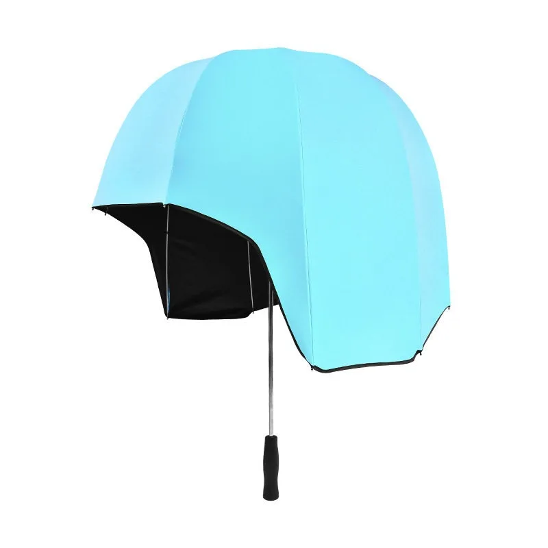 Hands Free Umbrella Hat Black Coating Sun Rain Windproof for Outdoor Fishing