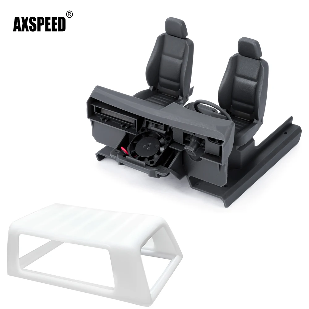 Axspeed ชุดตกแต่งภายในที่นั่งควบคุมส่วนกลางของห้องนักบินจำลองสำหรับรถตีนตะขาบ1/18รถ K10 TRX-4M ชิ้นส่วนอัพเกรด