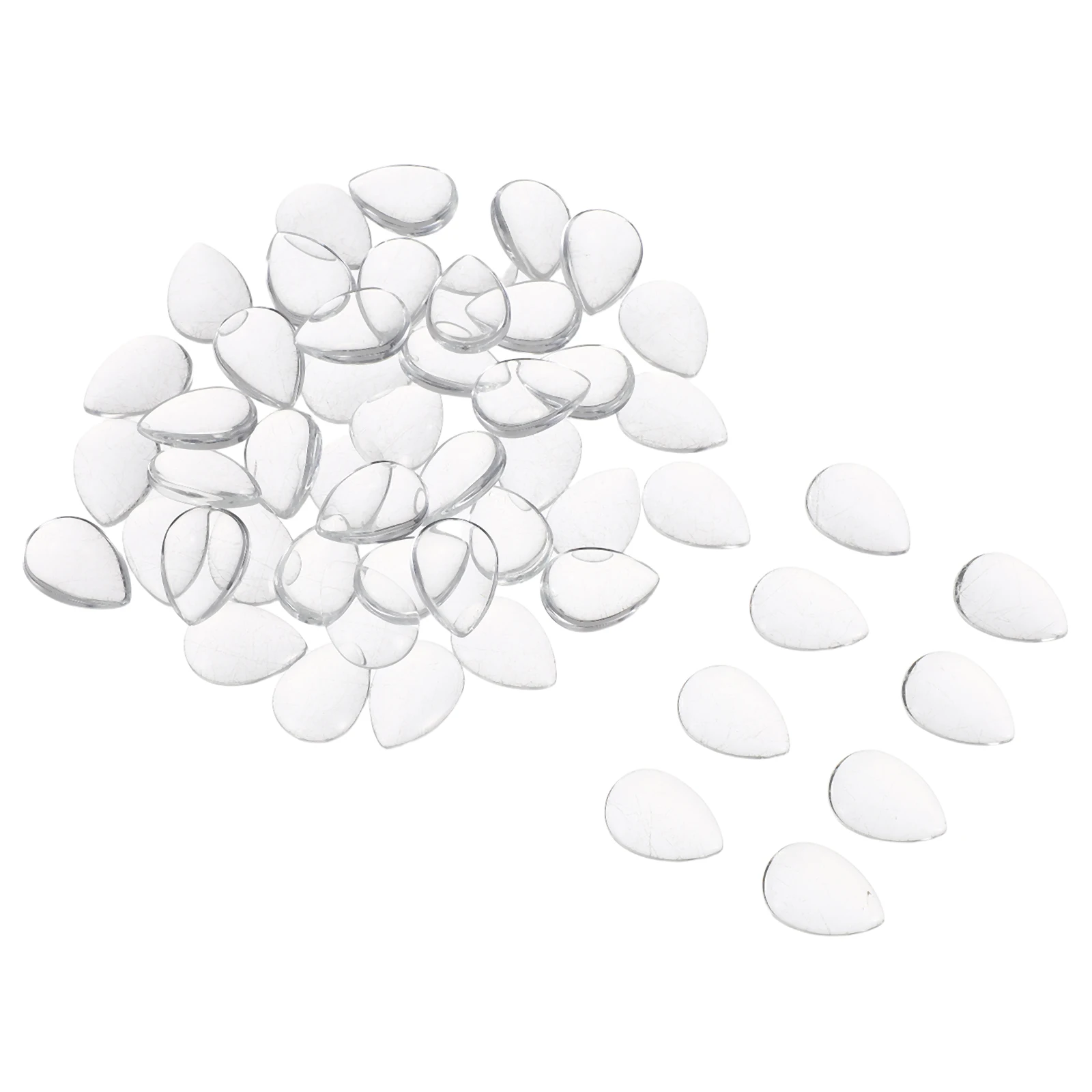 

50pcs Nail Color Chart Display Beads Clear Glass Teardrop Design Art Practice Samples Transparent DIY Jewelry Water Drop Nail