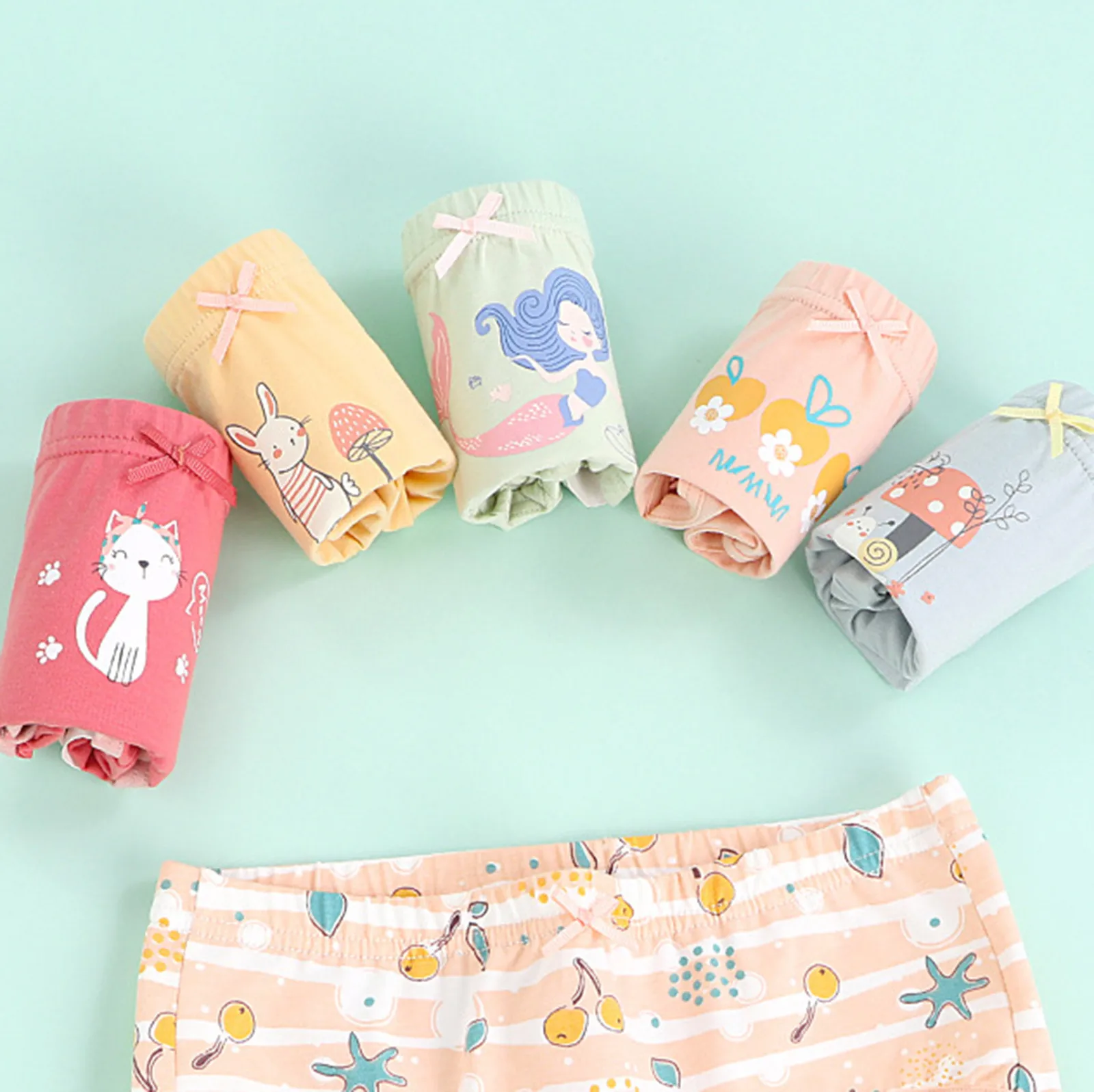 Kids Girls Panties Lovely Cinnamoroll Four Cornered Shorts With No Butt Soft Cotton Boxed Briefs For Girls 2-14 Years Old