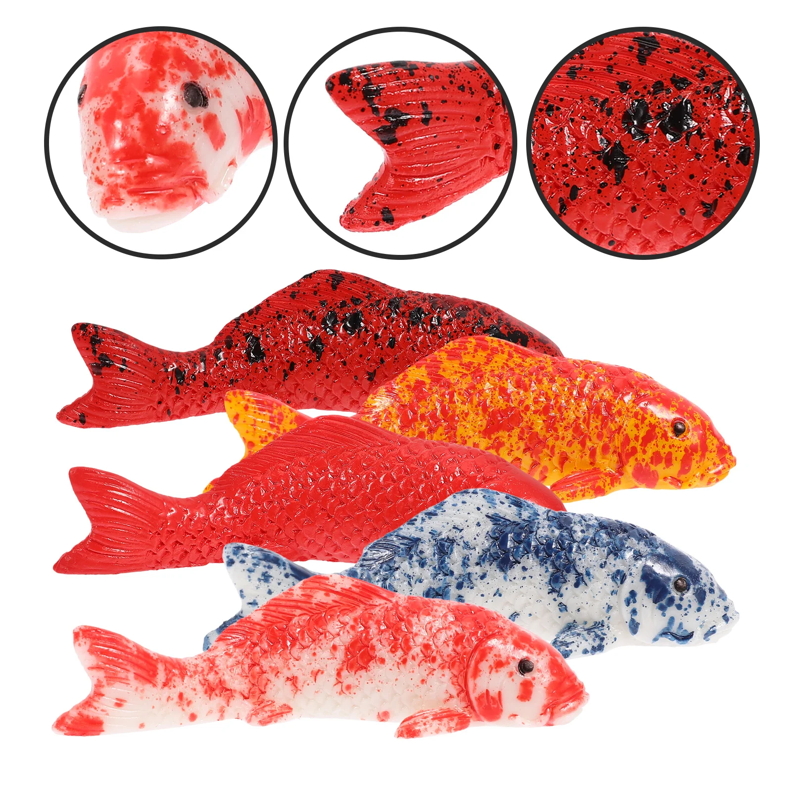 

5Pcs Koi Ornament Decor Simulated Goldfish Shape for Fish Tank Aquarium Decor Realistic Small Fake Fish Household Decoration