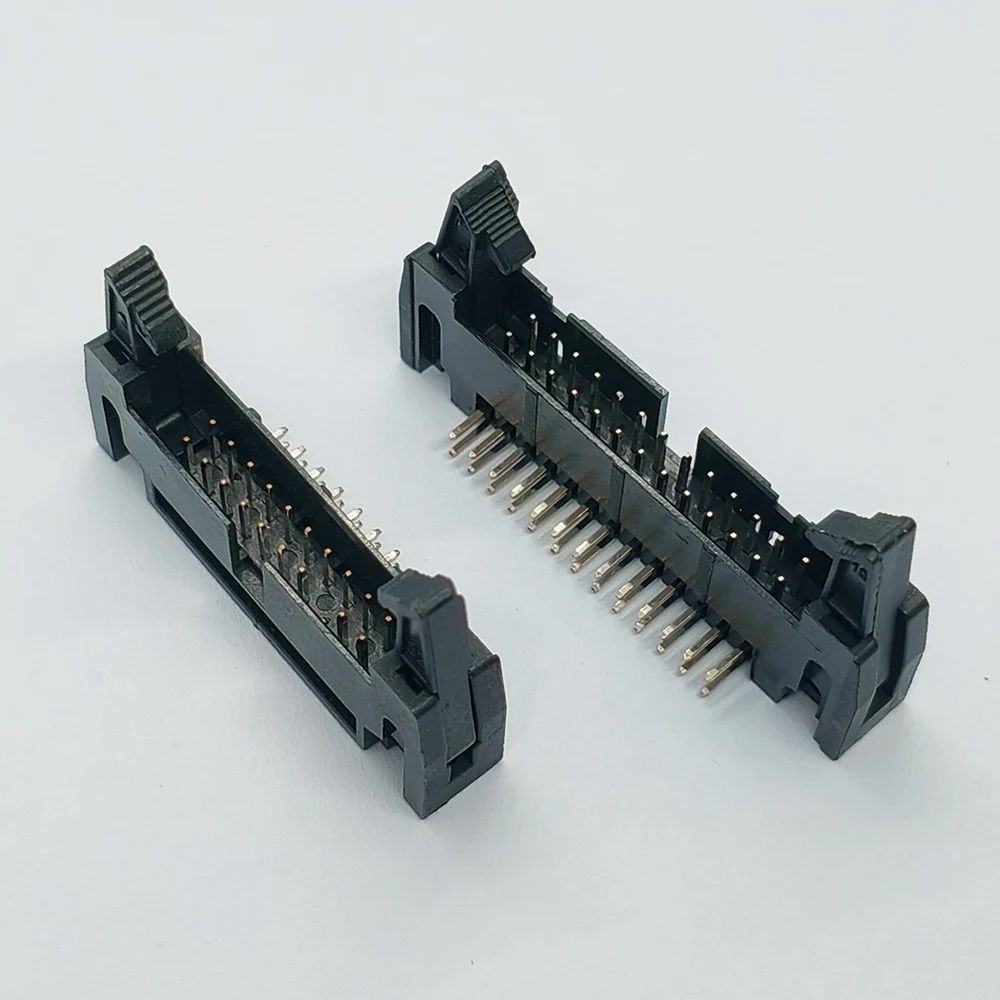 10 Stück DC2 10/12/14/16/20/26/30/34/40/50/64 Pin 2,54mm Rastermaß Stecker mit gebogenen Stiften IDC-Box-Header-Steckverbinder FC-Kabel – Detail 6
