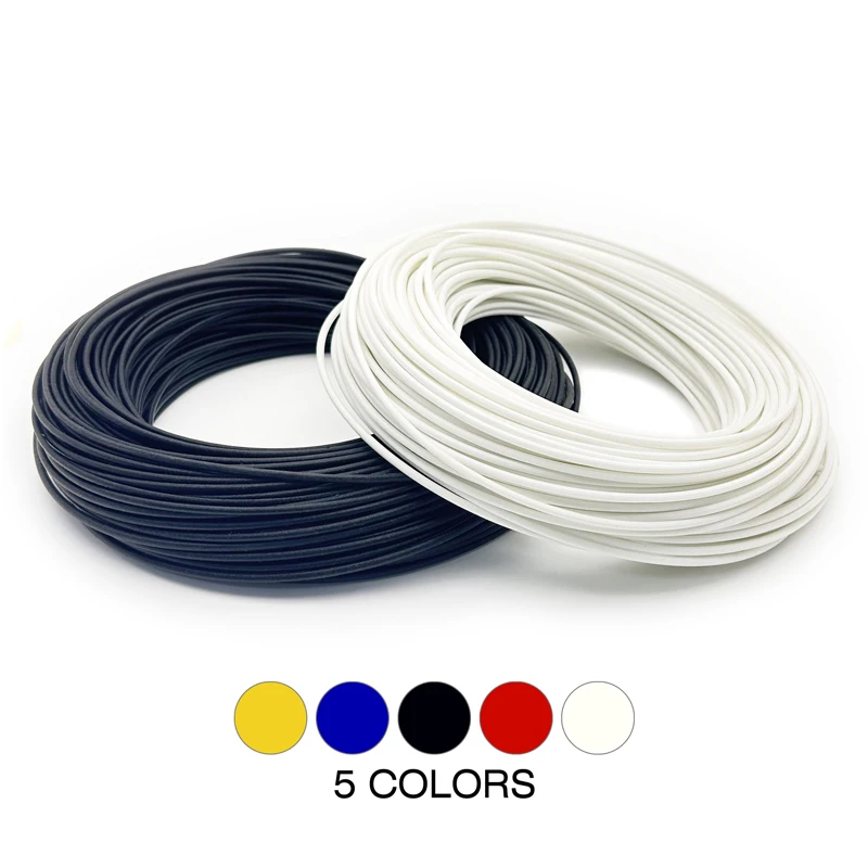 3/5/10M 200 Deg C ID 1~20 mm flame resistant glass fiber fiberglass silicone resin insulate wire cable sleeve pipe tube tubing