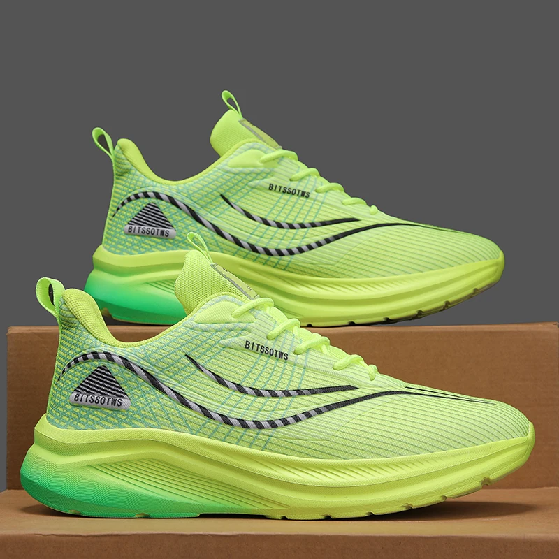 

Men Sports Shoes High-quality Mesh Ightweight Cushioned Rebounding Fashion Soft Flat Bottomed Outdoor Running Shoes for Men