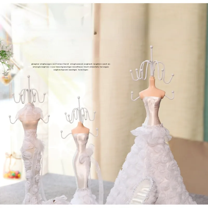 Wedding Dress Princes Mannequin Jewelry Display Holder Stand  Earrings Studs Ring Bracelet Necklace Organizer Rack Window Decor