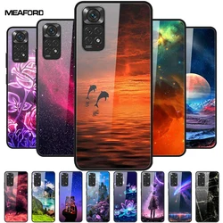 Para Redmi Note 11 Fundas Note 11S Funda trasera dura de vidrio templado para Xiaomi Redmi Note 11 Pro 5G Funda Coque Funda Note11 S 6,43''