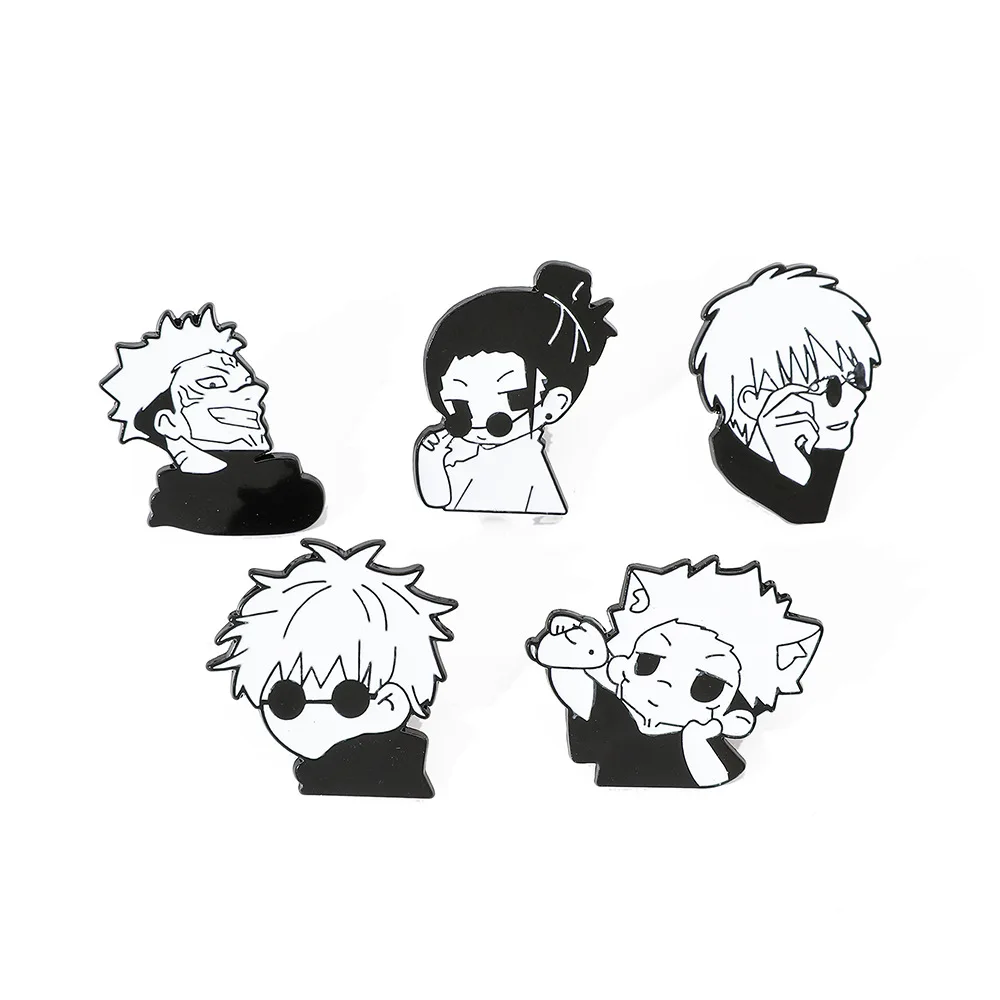 Satoru Gojo Cat Enamel Pin Cute Anime Character Eye Patch Cute Manga Brooch Badge Anime Backpack Accessory