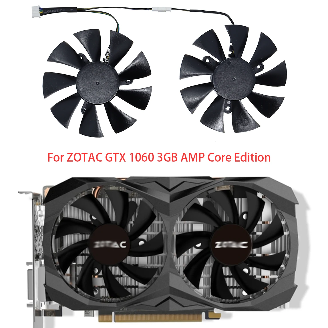 2Pcs/Set,GFY09010E12SPA,GPU Cooler,Video Card Fan,For Zotac GTX 1070 GTX1070 MINI,Graphics Card Cooling