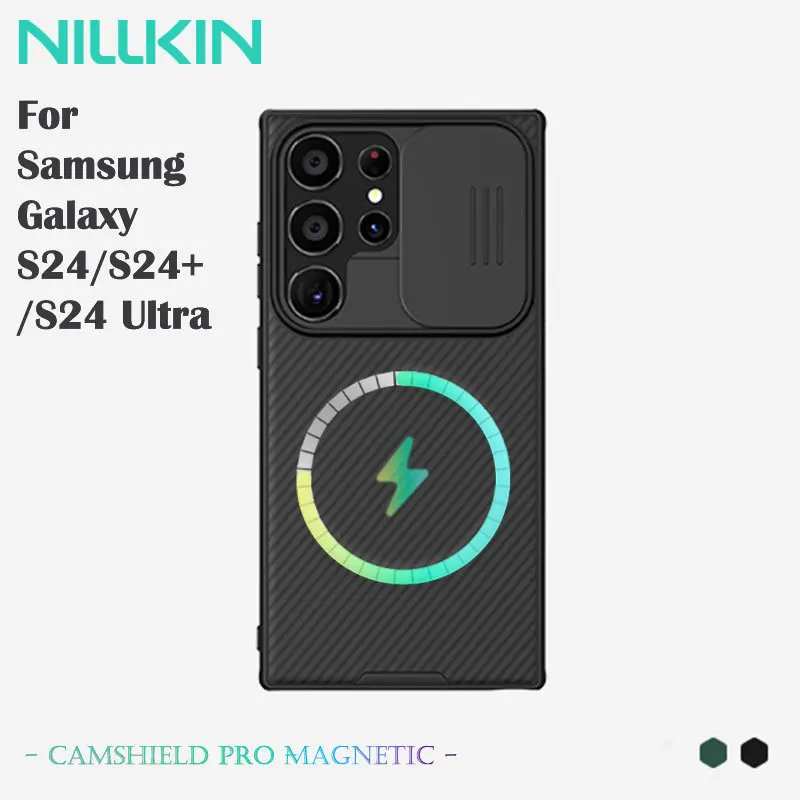 Funda Nillkin CamShield Pro para Samsung Galaxy S24/S24+/S24 Ultra, cámara deslizante, contraportada antihuellas, protección de lente