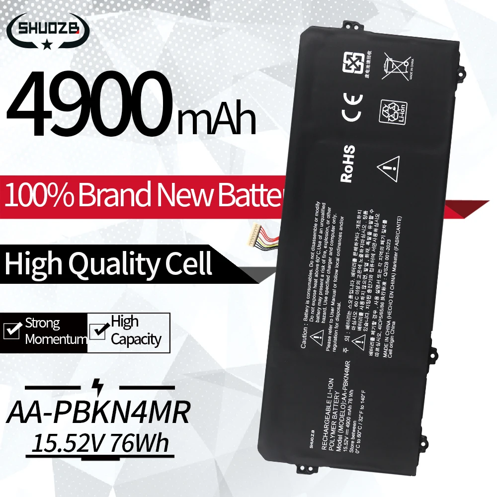 

AA-PBKN4MR Battery For SAMSUNG Galaxy Book3 Pro 360 NP960XFG NP960QFG-KA1US NP734QFG-KA1IT NP960XFG-KC1US KC2IN 15.52V 73.9Wh