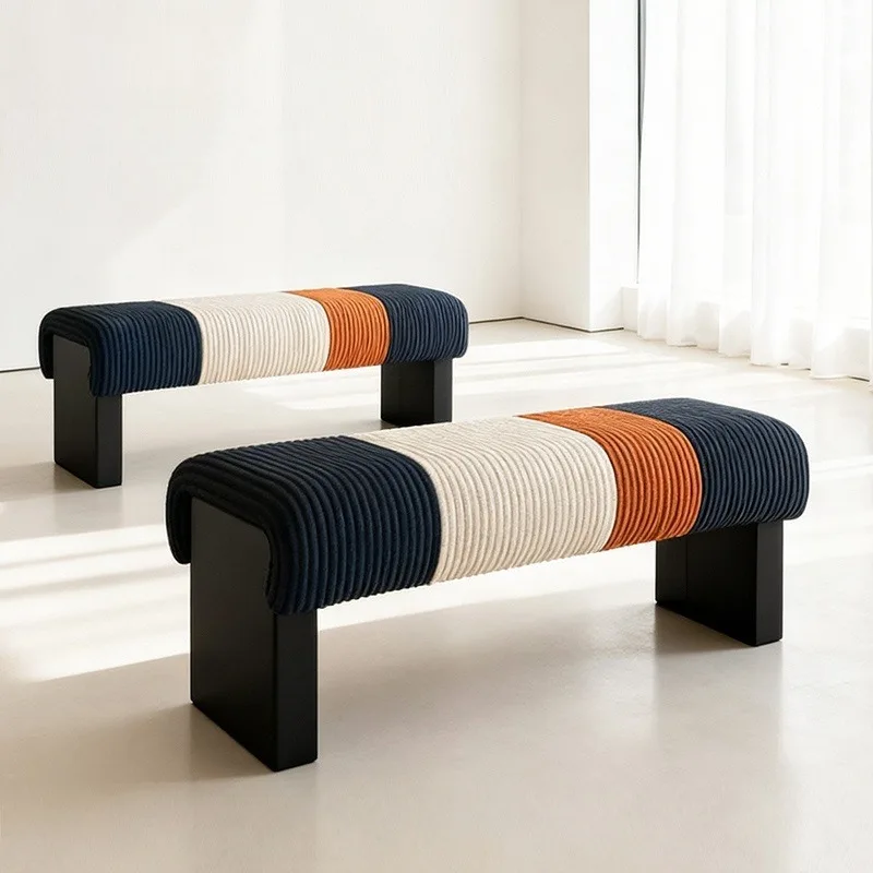 

Italian simple living room sofa modern bedside bedroom designer bench model room shoe changing foyer stool