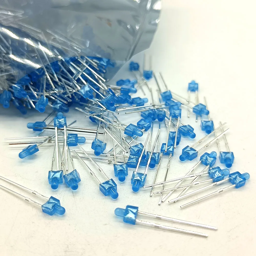 1.8mm 2mm LED red/green/blue/white/warm/every 20 pre wired LED batches 3.0V-3.2V 100 light-emitting diodes