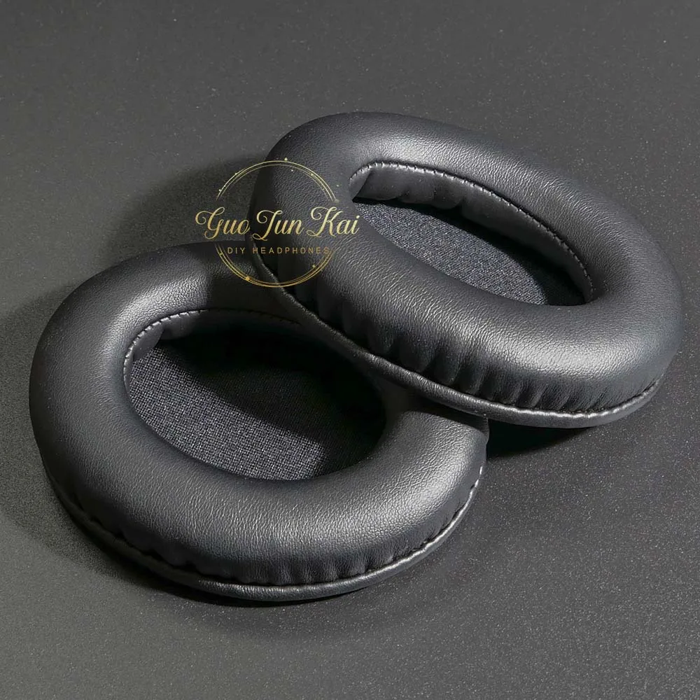 Oval Ellipse Egg Shape Leather Ear Pads Cushion For Panasonic RP-HTF295 RP-HX350