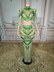 Women Sparkly Rhinestones Nude Mesh Transparent Flowers Jumpsu Party Birthday Wedding Party Nightclub Show Stage Wear Plus Size