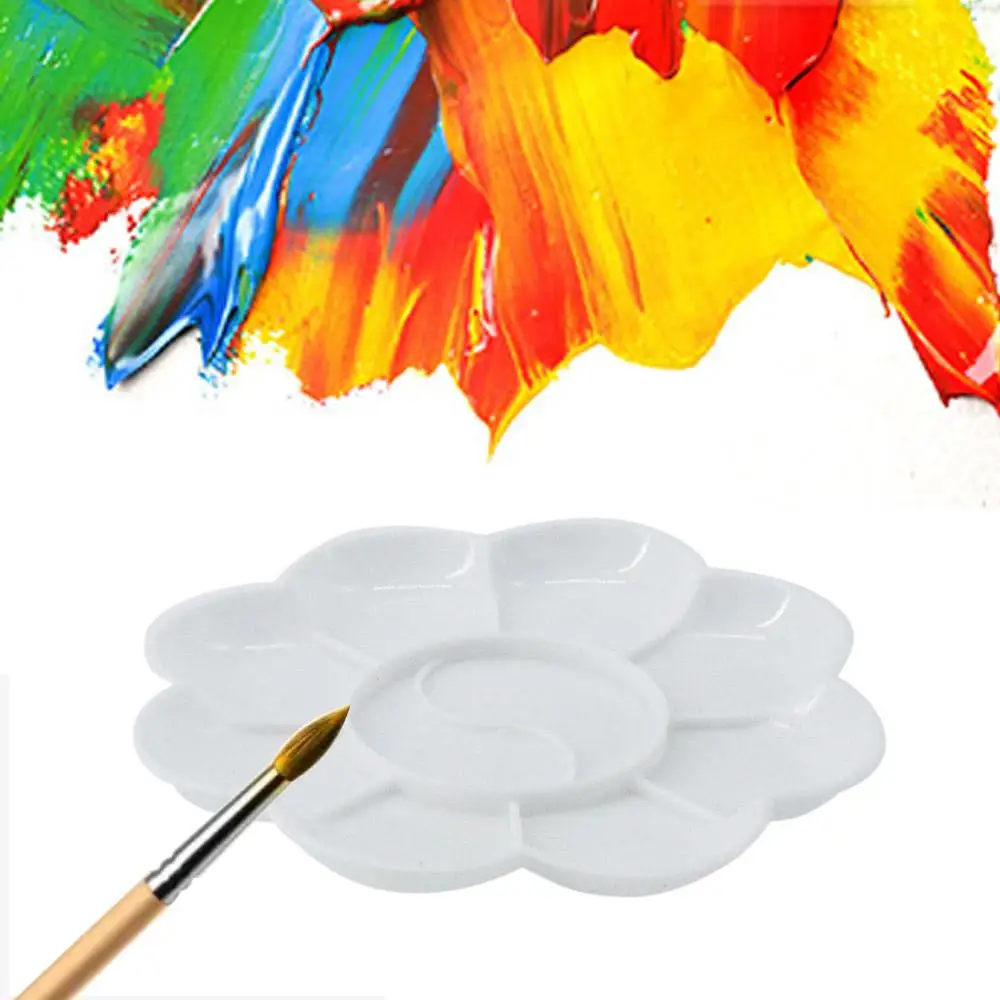 Paleta de colores para pintura, suministros de arte alternativos, artista de acuarela, caja de paleta de pigmento pequeño blanco de plástico, paleta