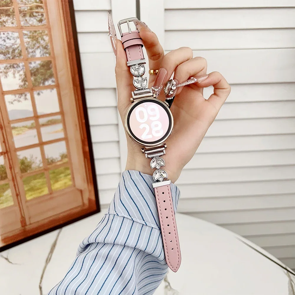 Pulsera de Metal para mujer para Huawei GT 5 4 41mm correa de acero inoxidable 18mm 20mm 22mm para Samsung Galaxy Watch 7 6 5 4 FE Active 2