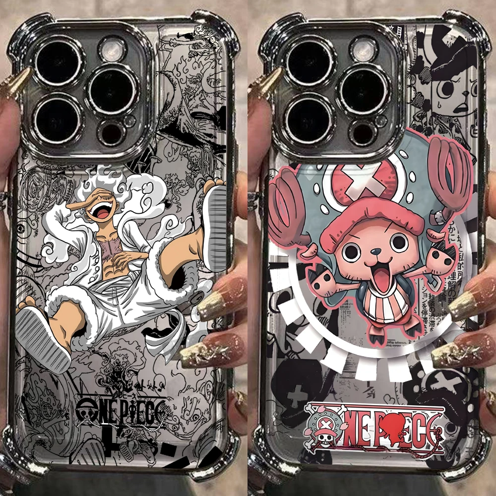 O-One Pieces Luffys Choppers Phone Case for Samsung Galaxy A57 A56 A55 A54 A53 A37 A36 A27 A17 A16 A06 4G 5G Transparent Cover