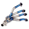 Komplettes System-Motorradauspuff Escape Modify Connect Front Mid Link Pipe mit Schalldämpfer für Z900 Ninja 900 2017–2023 5