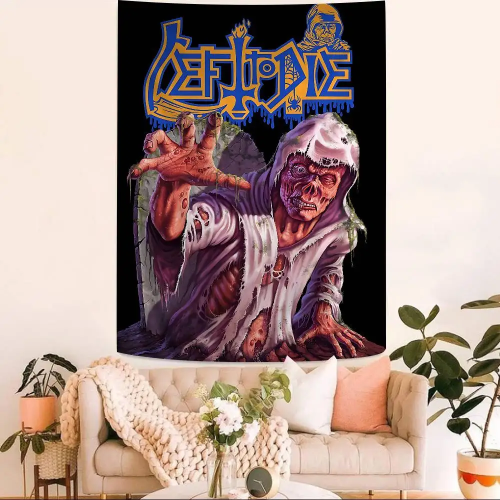 D-Deaths Mental Rock Band Anime Tapestry Hippie Flower Wall Carpets Dorm Decor Cheap Hippie Wall Hanging