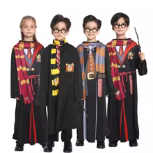Halloween Magic College cosplay Harry Magic Black Robe costume Hogwarts Kid Boy Harris Cosplay Costume Robe Cape - AliExpress 