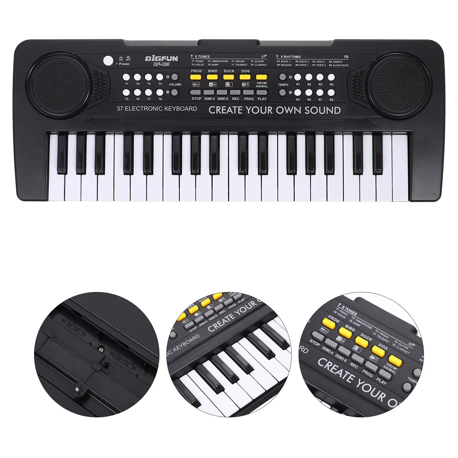 

Durable Electronic Piano Keyboard 37 Keys Multipurpose Plastic Simulation Kids Musical Learning Instrument Intelligent Toy