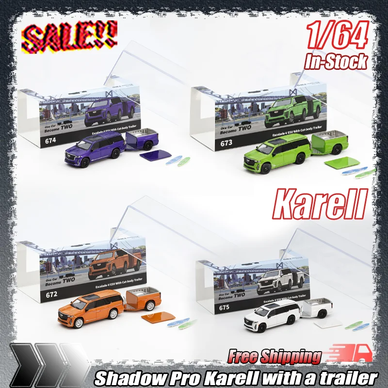 

Shadow Pro 1:64 Karell With A Trailer Alloy Miniature Die-Casting Off-Road Vehicle Model Custom Collection Kid Toy Gift Ornament