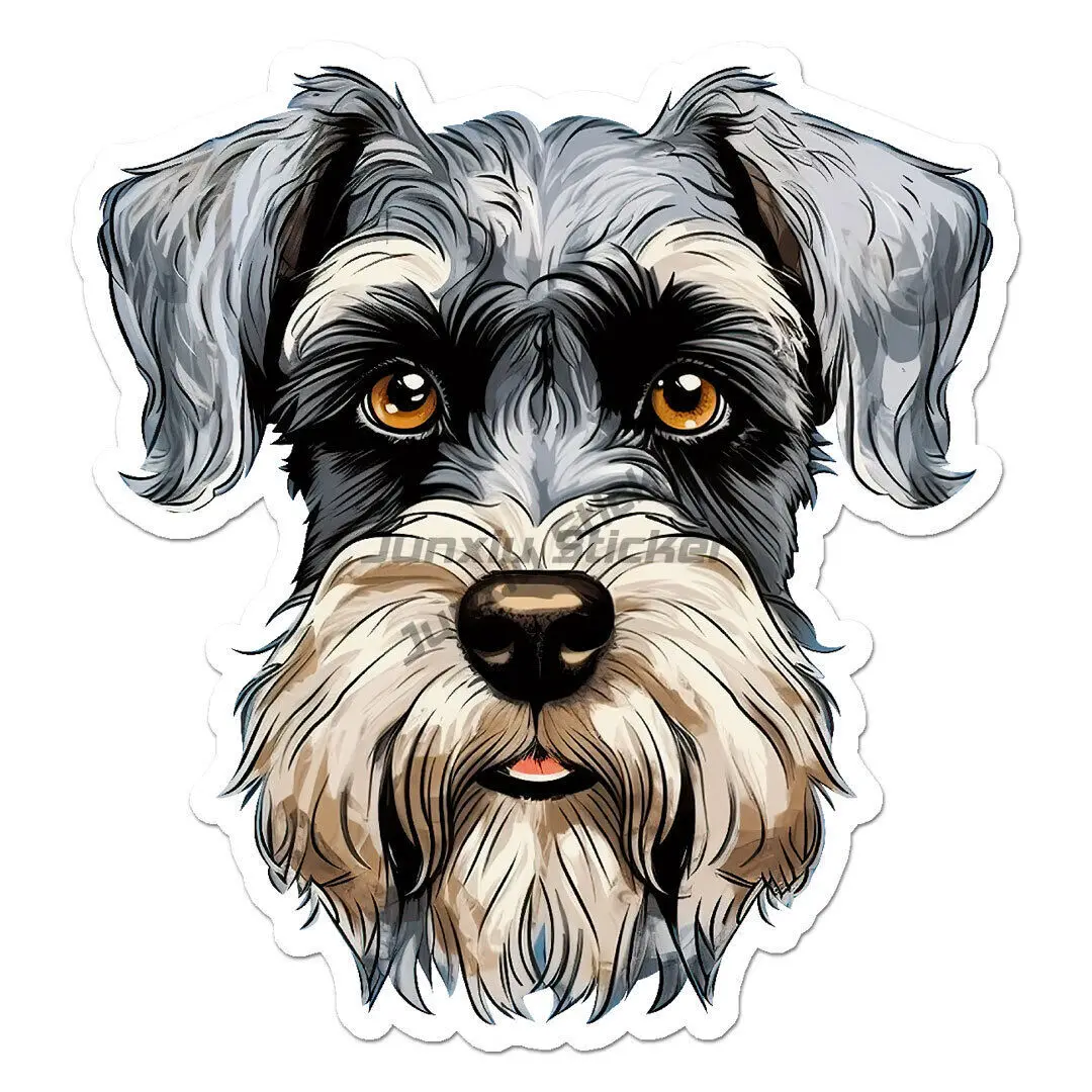 Schnauzer Dog Vinyl Decal Sticker Window Truck Camper Guitar Car Body Refrigerator Wall