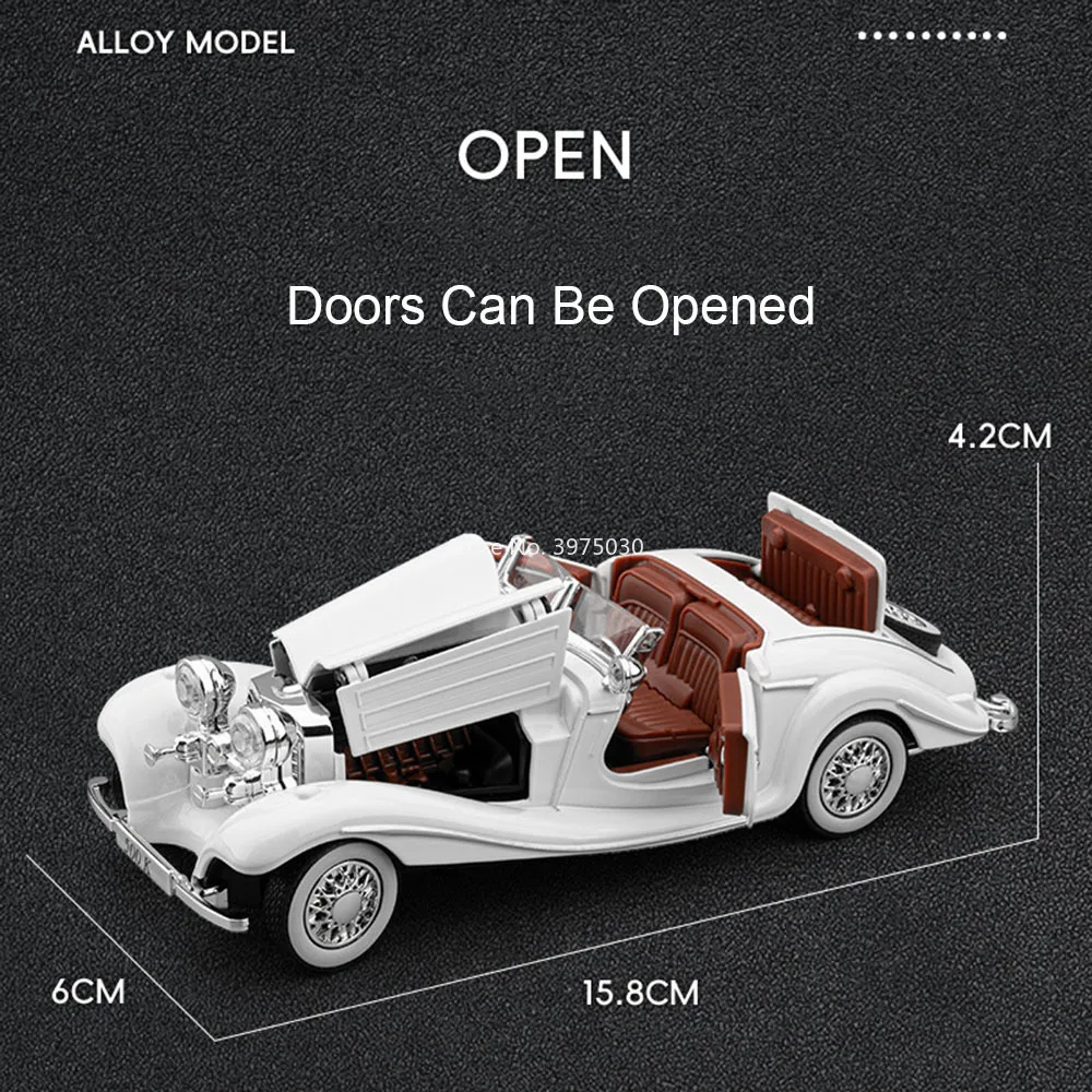 1:32 Schaal 500K C2 Legering Modellen Speelgoedauto's Wiel Trek Miniatuur Vintage Auto Model met Geluid Licht Voertuig voor Kinderen Geschenken