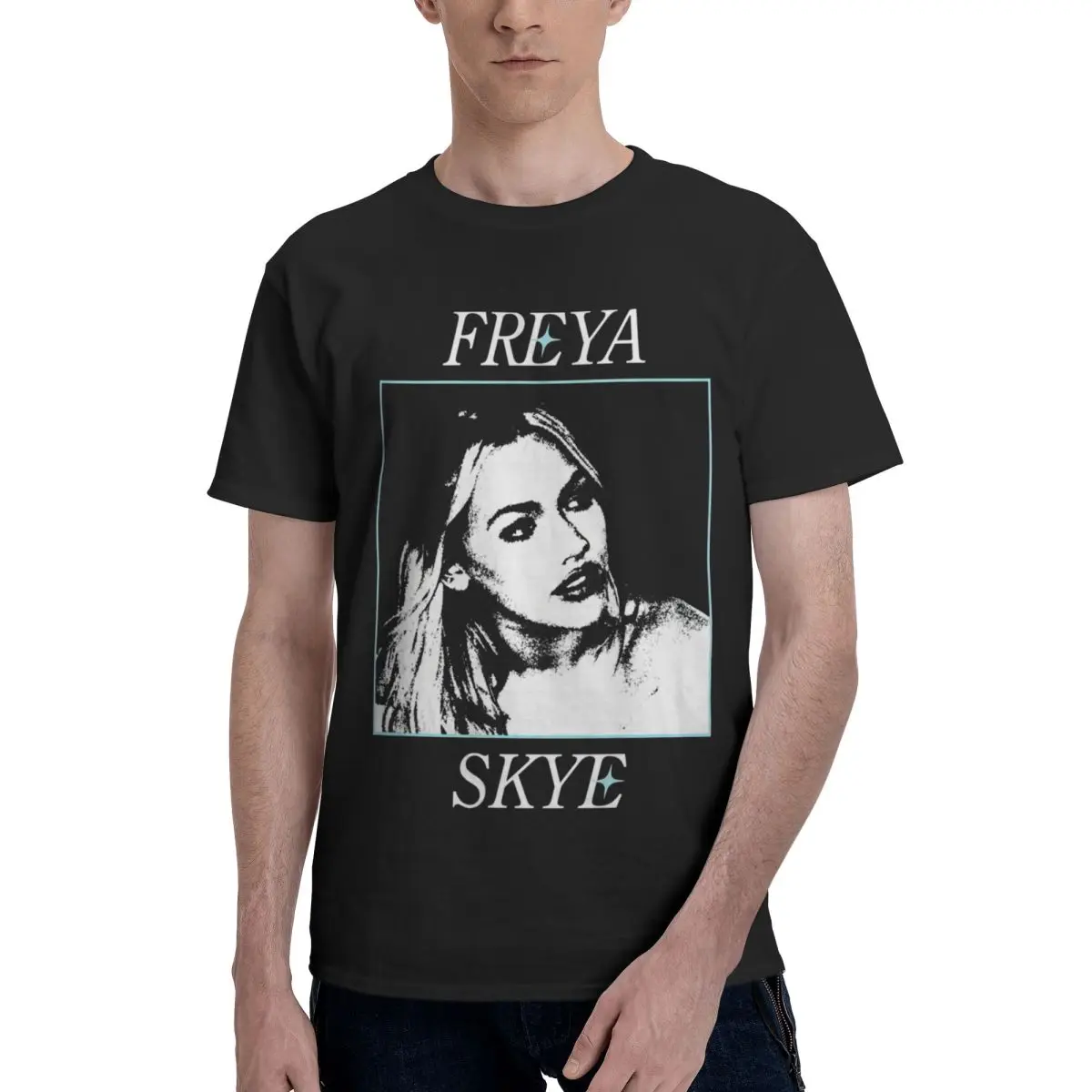 Men Silent Treatment Freya Skye Trendy T Shirt Vintage O-neck Cotton Tee Shirt