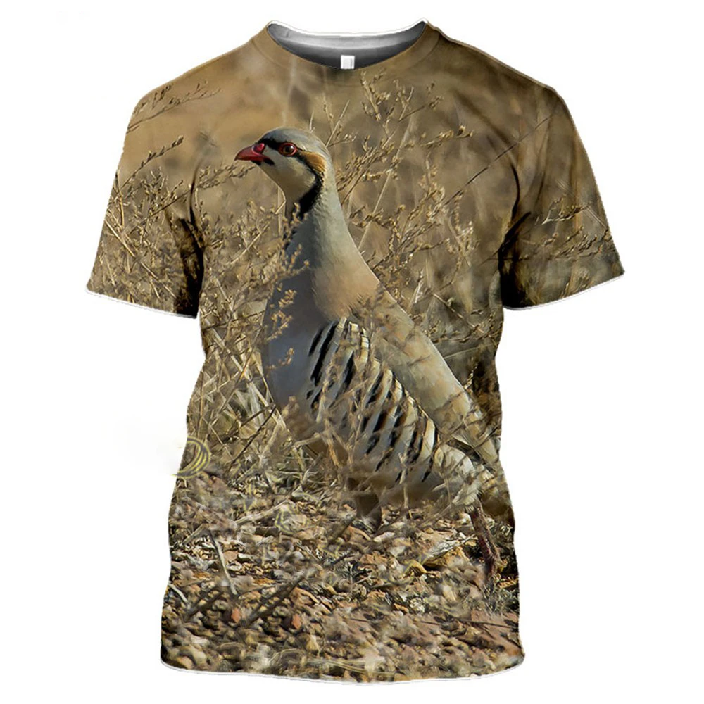 Safari Animals 2022 T Shirt Men Ladies Vintage Duck Pigeon 3D Print Clothes Punk Top Summer Oversized Camisetta