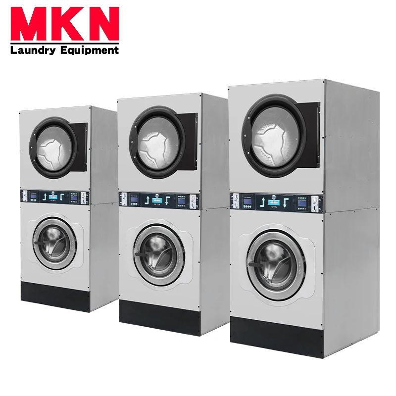 CE/ISO MKN Máquina de lavar e secar roupa automática industrial profissional 50kg 15KG