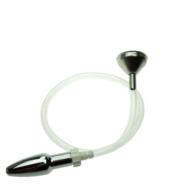 1pc Bidets & Bidet Parts Stainless Steel Ass Funnel With Hollow Anal Butt Plug,Enema Anal Cleaning Kit For Woman Men