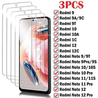 Premium Tempered Glass for Xiaomi Redmi Note 9 10 11 12 Pro 9S 10S 11S Screen Protector for Redmi  9 9A 10A 10C 9T 12C Low Price