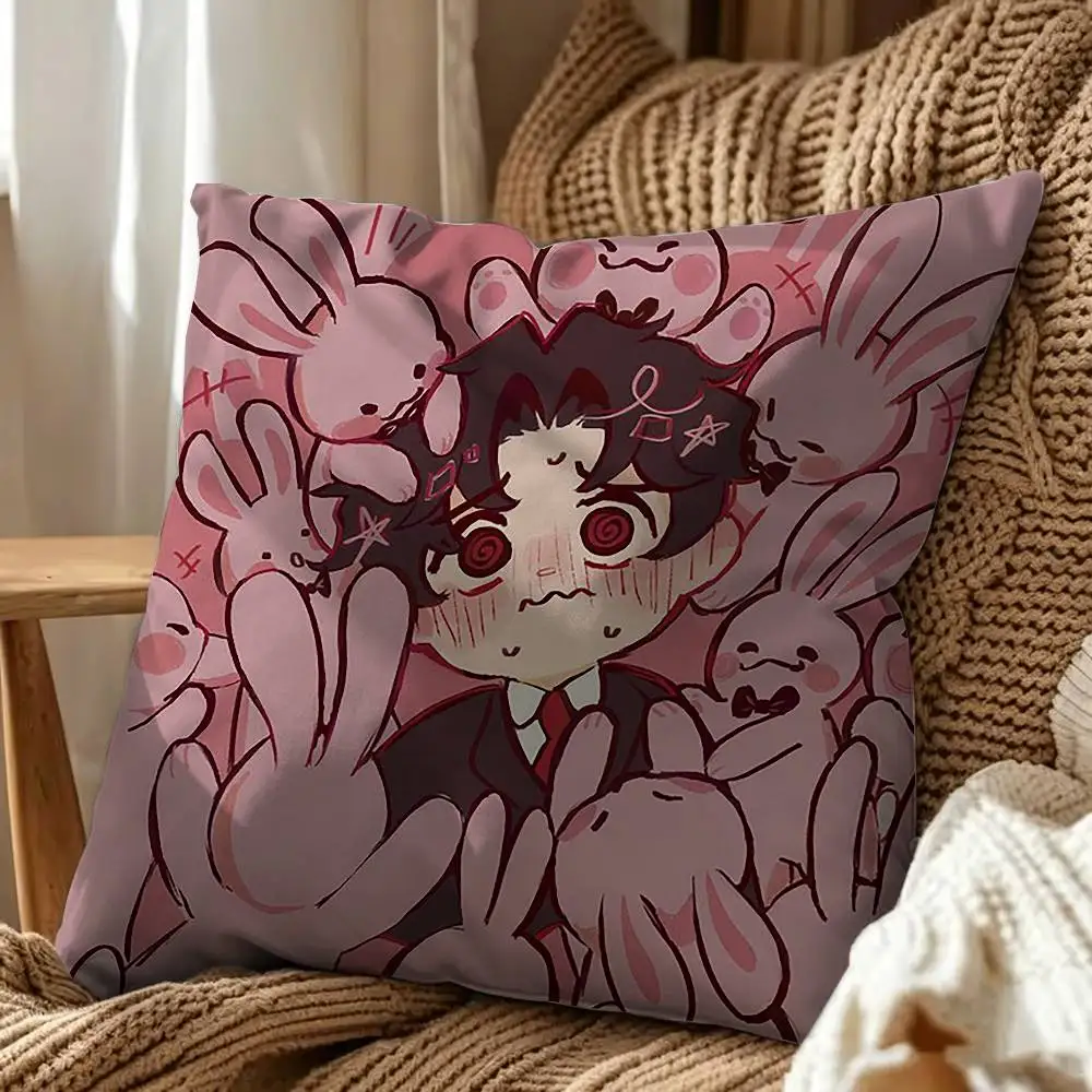 K-Kim S-Soleum Novel GSGW  Square Double-Sided Printed Pillow Case Sofa Cushion Cover Bedroom Bedside Decor