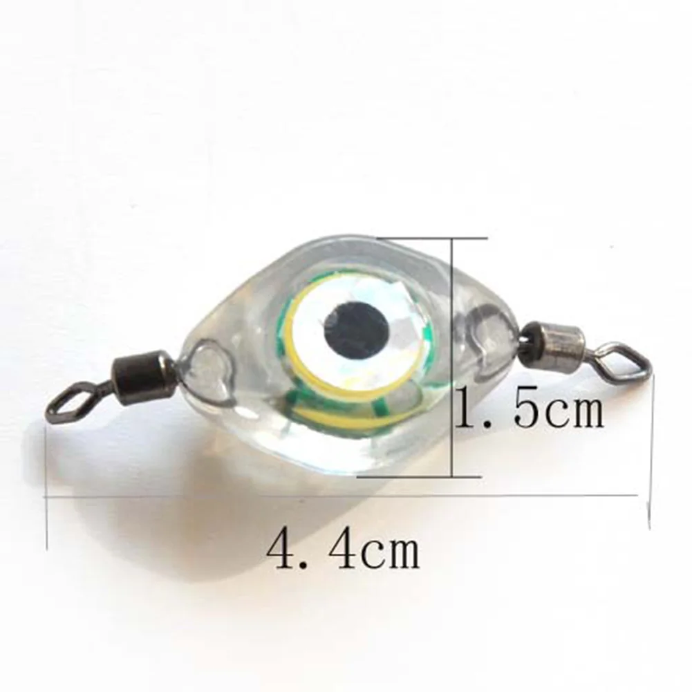 Señuelo de pesca LED con luz intermitente, gota profunda, forma de ojo subacuático, cebo de pesca de calamar, luminoso, para atraer peces, 1/5/10 Uds.