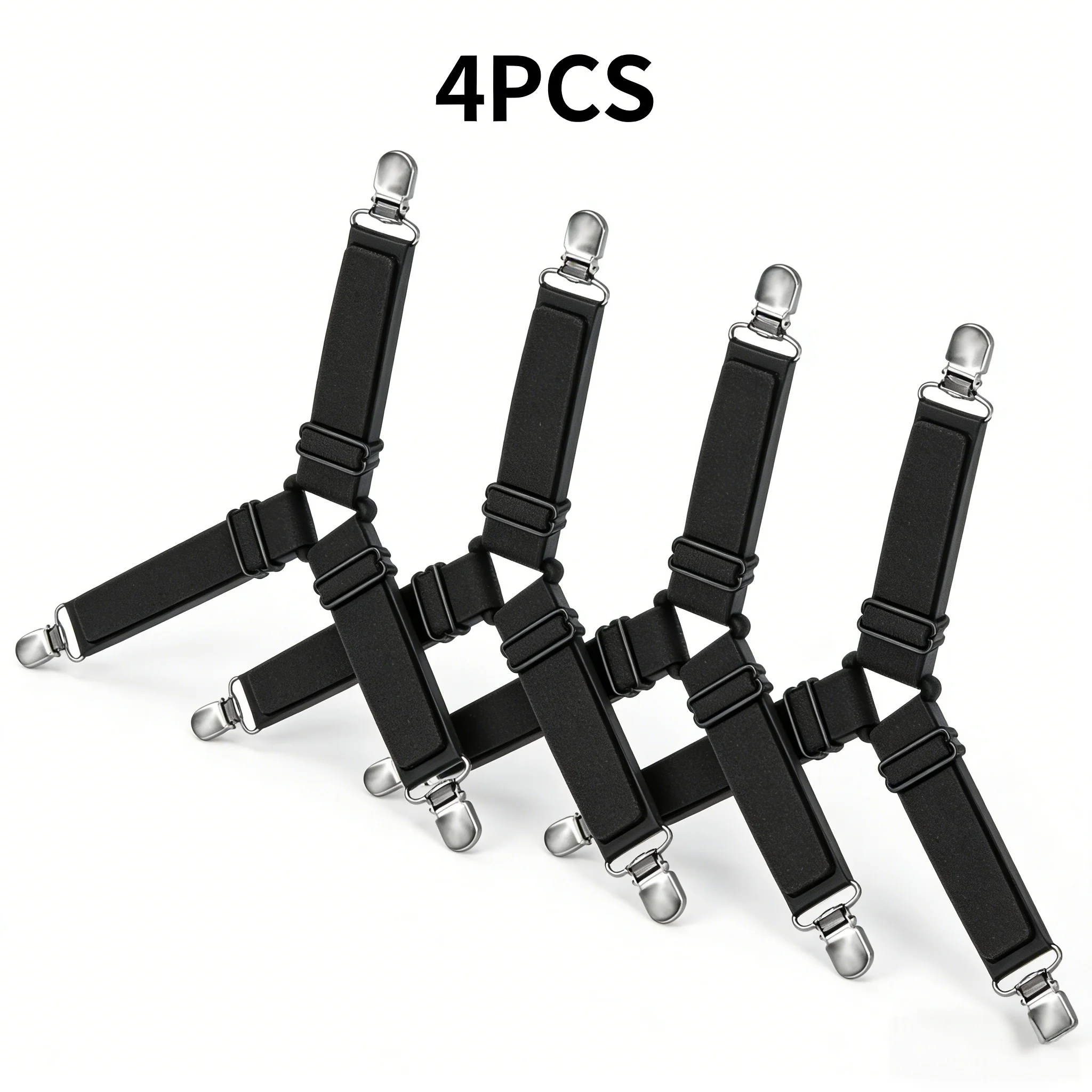 

Треугольные ремни для захвата листов (черные): эластичные с прочными металлическими зажимами, безопасными углами для листов под матрасами