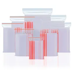 100PCS/Pack Self Seal Clear Plastic Bag Resealable Zip Lock Bags Food Storage Package Vacuum Fresh Organize Bag for Home Supplie