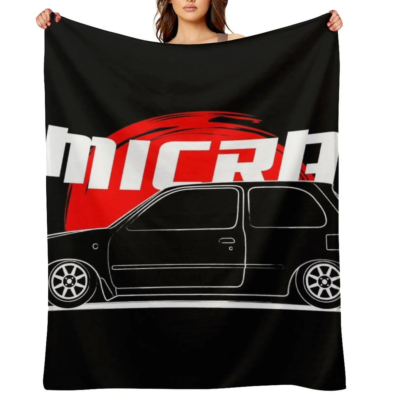 

JDM Micra Throw Blanket Heavy Soft Plaid on the sofa Sofa Blankets