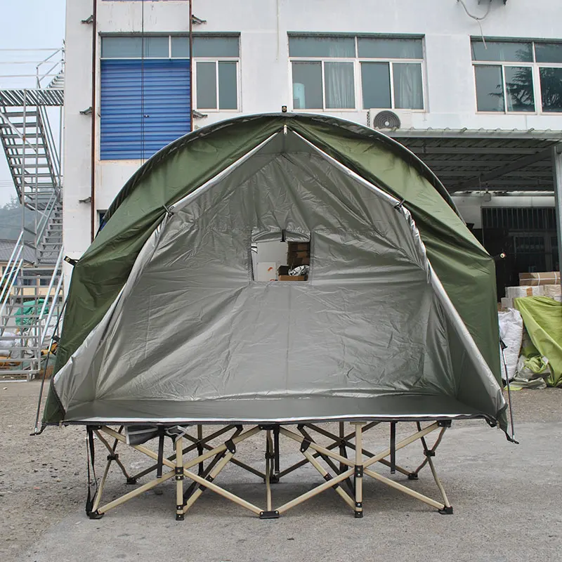 All-Weather Off-ground Cot Bed Tent: Transform Your Bivouac Bed into a Cozy Shelter, Keep You Warm and Dry in Cool and Rainy Day