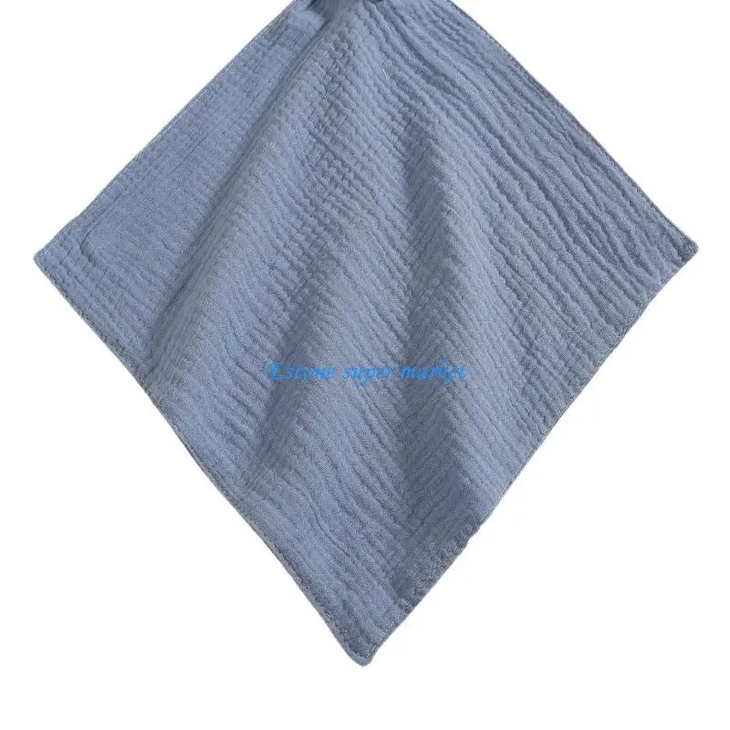 090B مريلة أكل الأطفال ناعمة من قماش التجشؤ ومناديل مربعة الشكل وبطانية أمان لطيفة #3