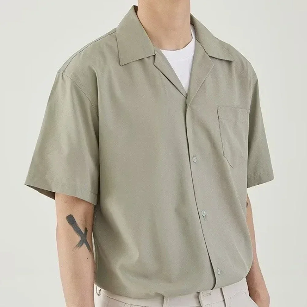 

For Daily Use Ice Silk Casual Top Daily Casual Wear Lightweight Men's Clothing Casual Vacation Wear Brand New Condition