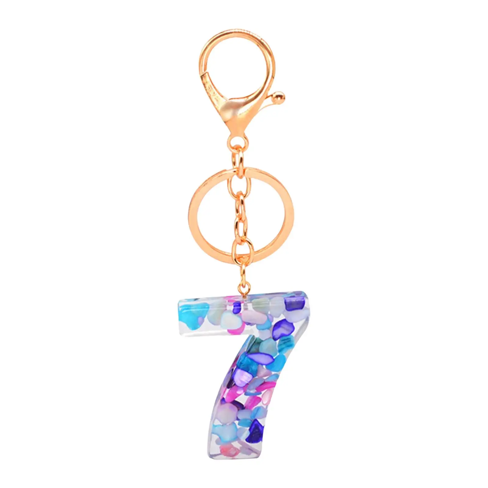 2-6pack Number Keychain Jewelry Hanging Pendants for Boys Girls Men Women