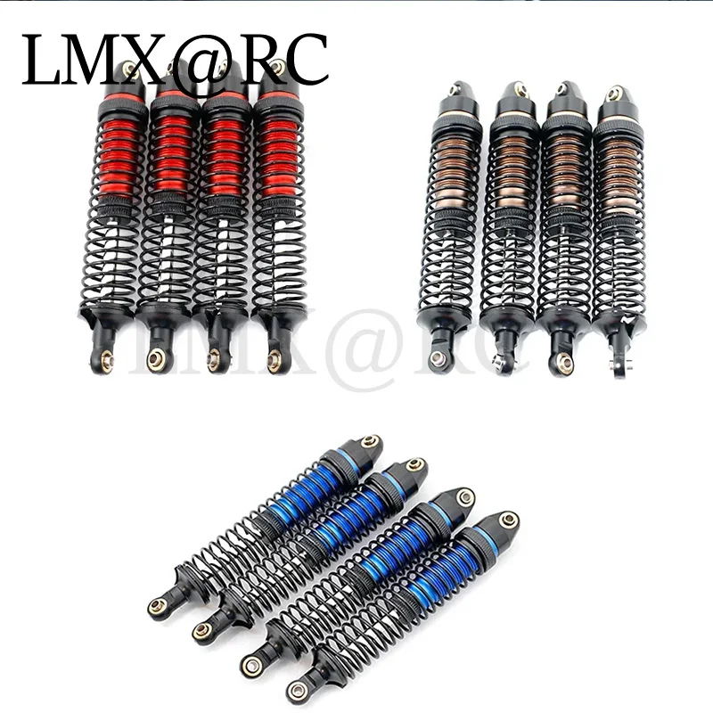 LMX RC 4Pcs 108Mm Metal Shock Absorber For Axial SCX10 Capra Wraith Traxxas TRX4 Redcat Gen8 YK4082 1/10 RC Crawler Car Parts