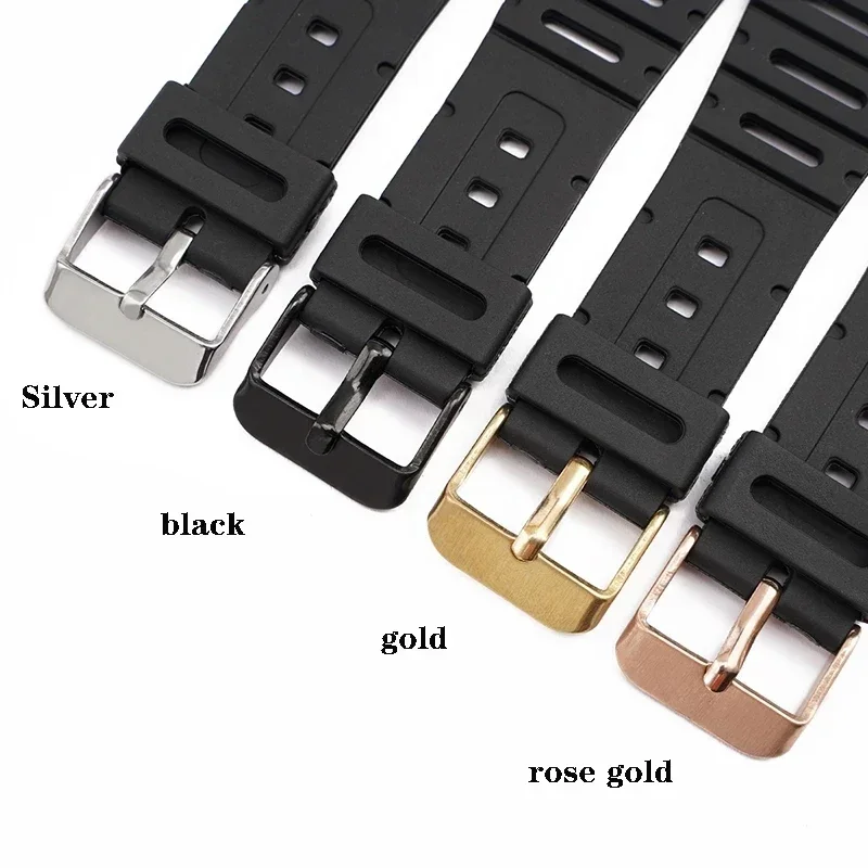 TPU strap bracelet for Casio CA-53W CA-61W FT-100W W-520U W-720G Sport Watch band waterproof soft watchband Belt wristband 20mm